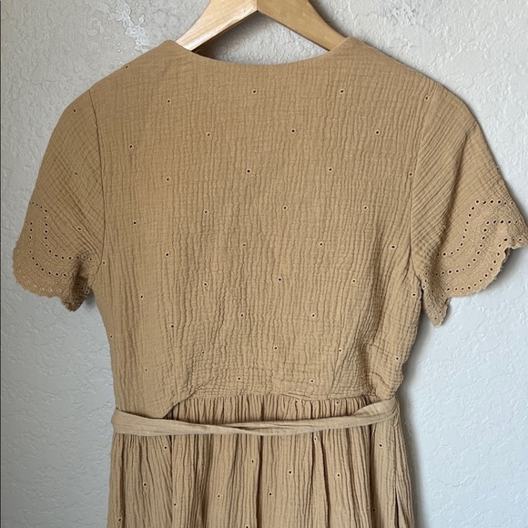 Rylee & cru beige gauzy cotton midi wrap dress - Picture 9 of 12